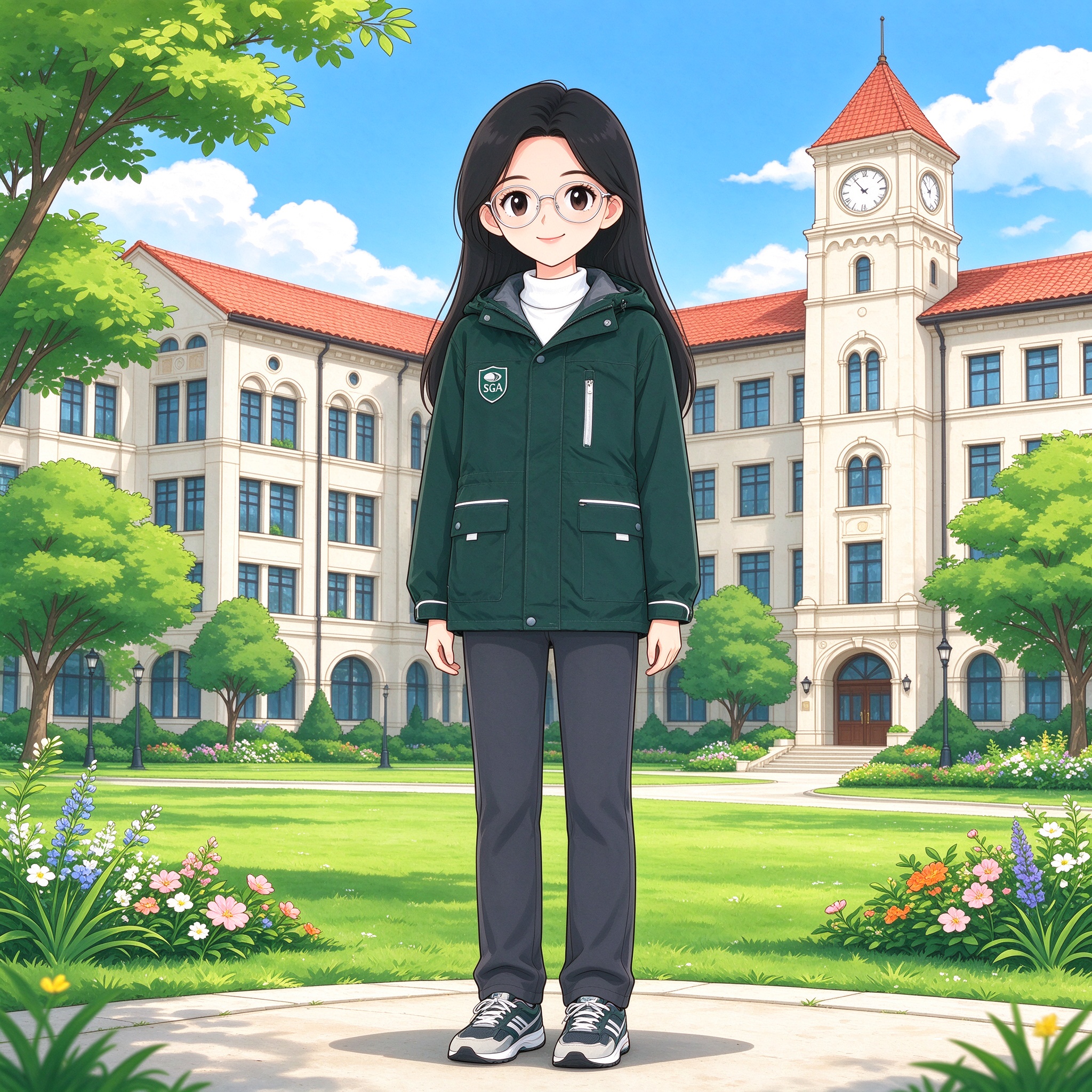 Aria 深绿色连帽外套