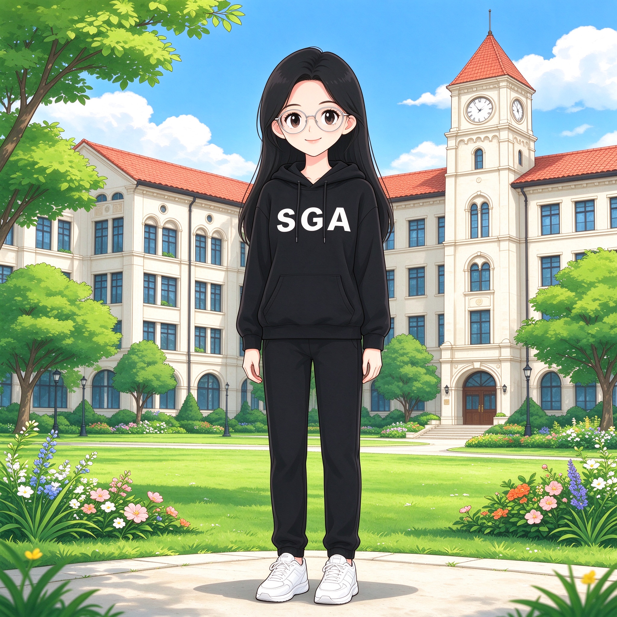 Aria 黑色连帽卫衣